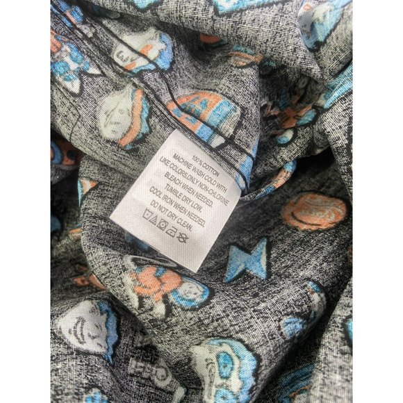 Bethesda Fallout Game All Over Print Woven Cotton Button Up Shirt Mens Size M - Picture 5 of 8